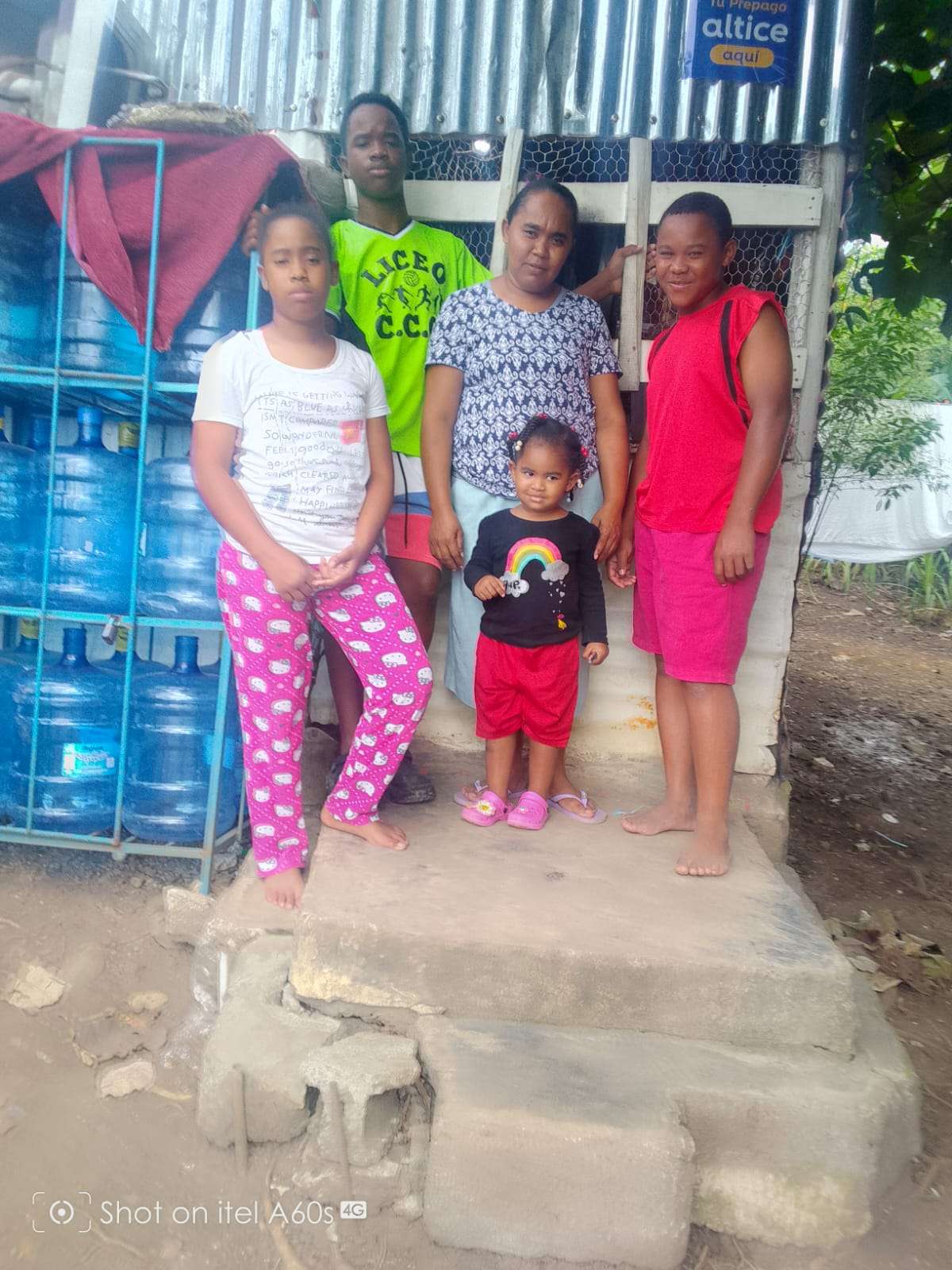 The mother and her family