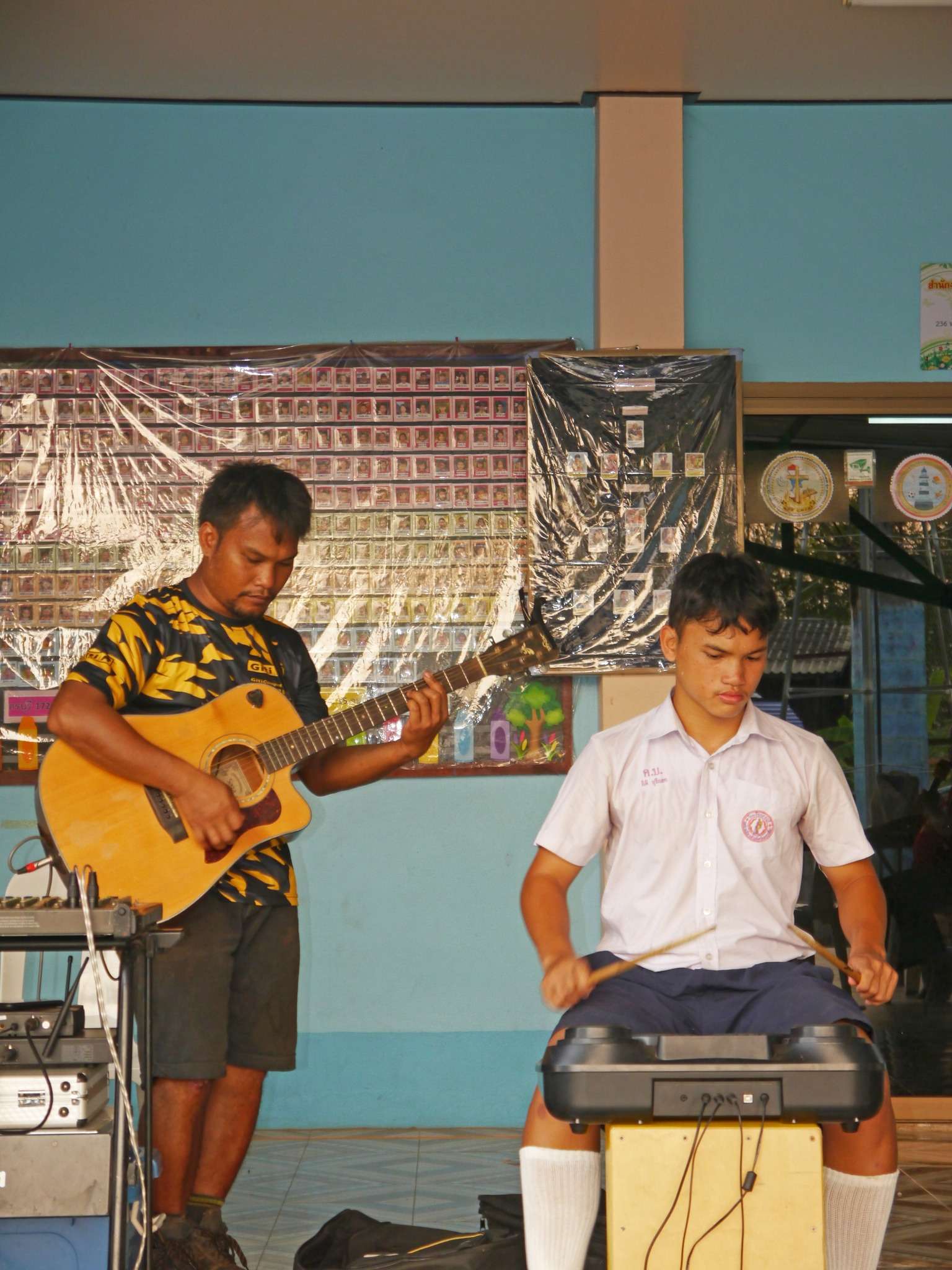 Practice with the drummer