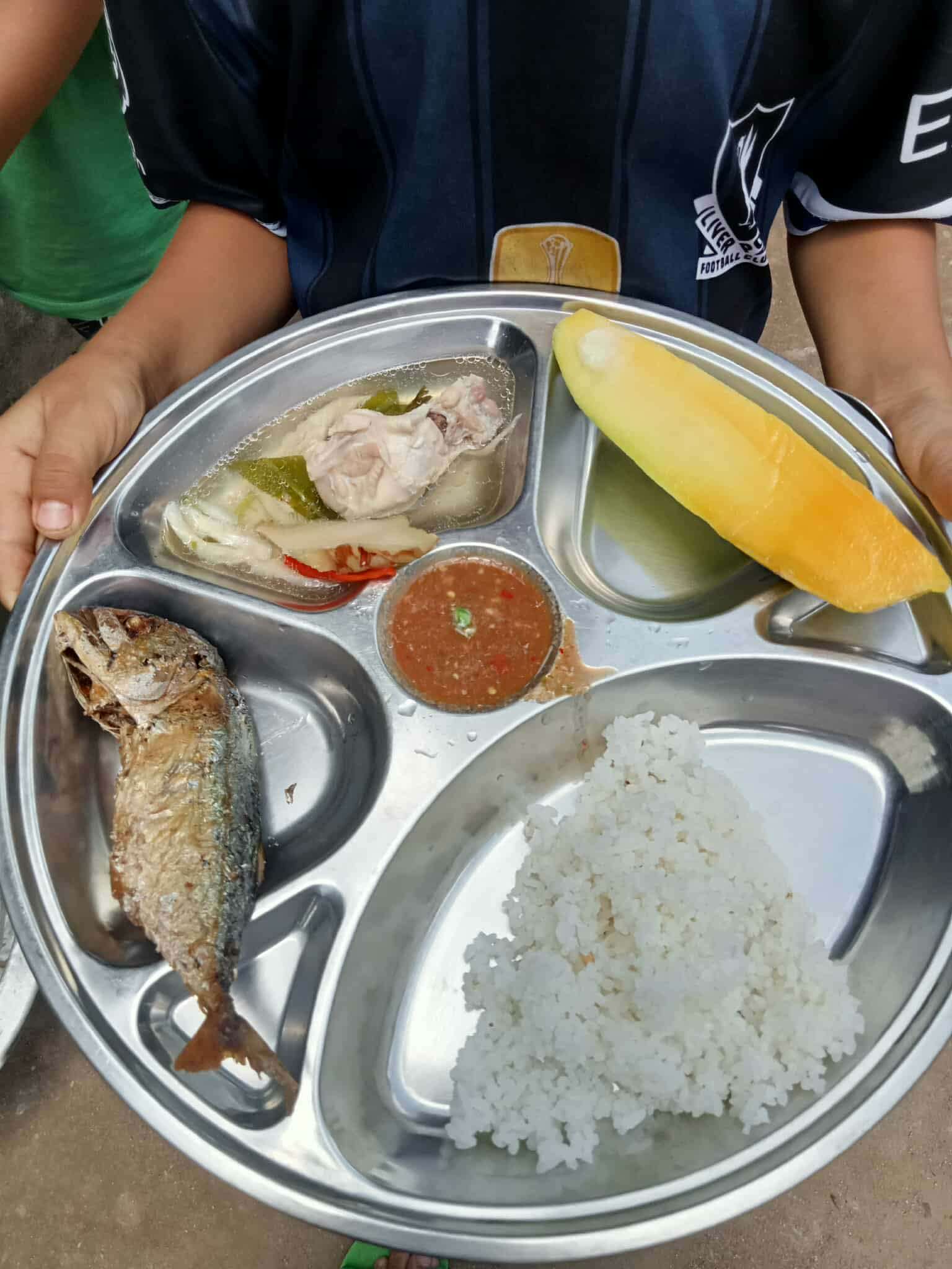 The food provided by the project for the children.