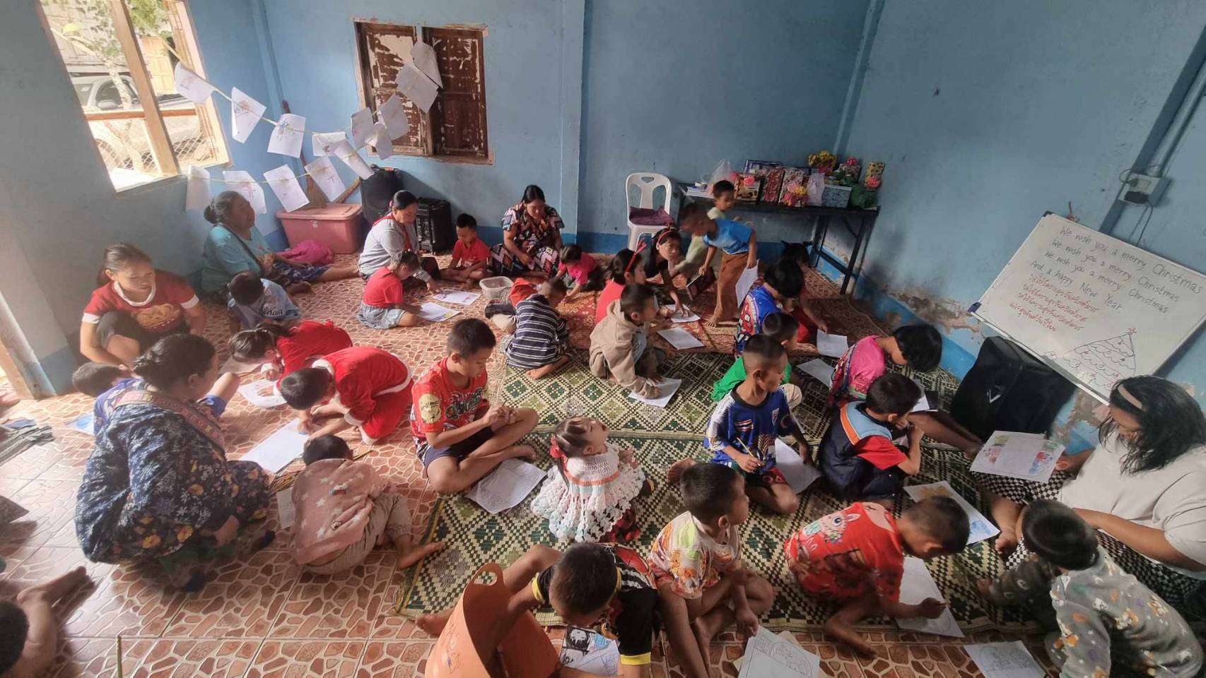 The children have Sunday school.