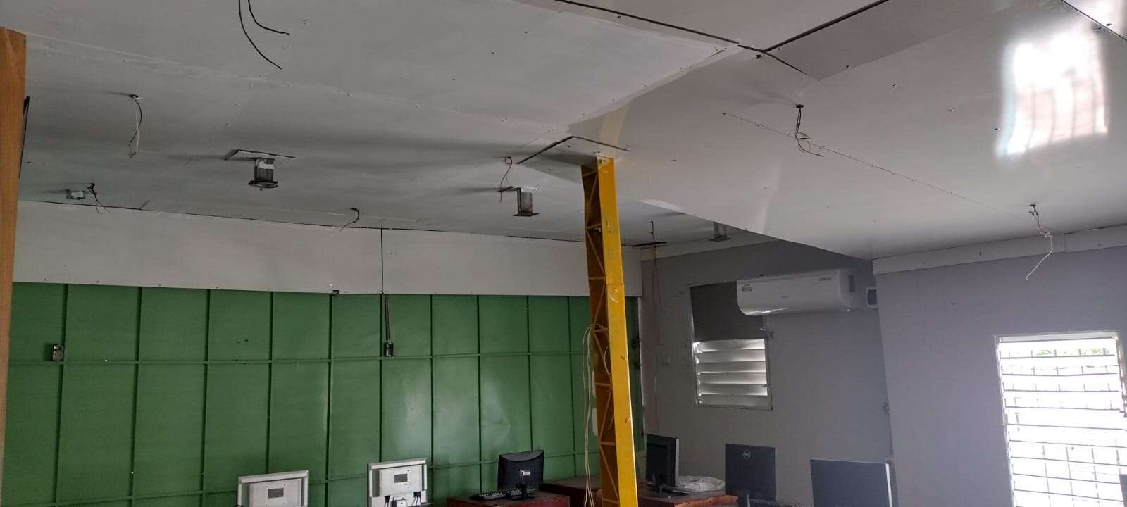Here's the air conditioner to help us beat the heat.