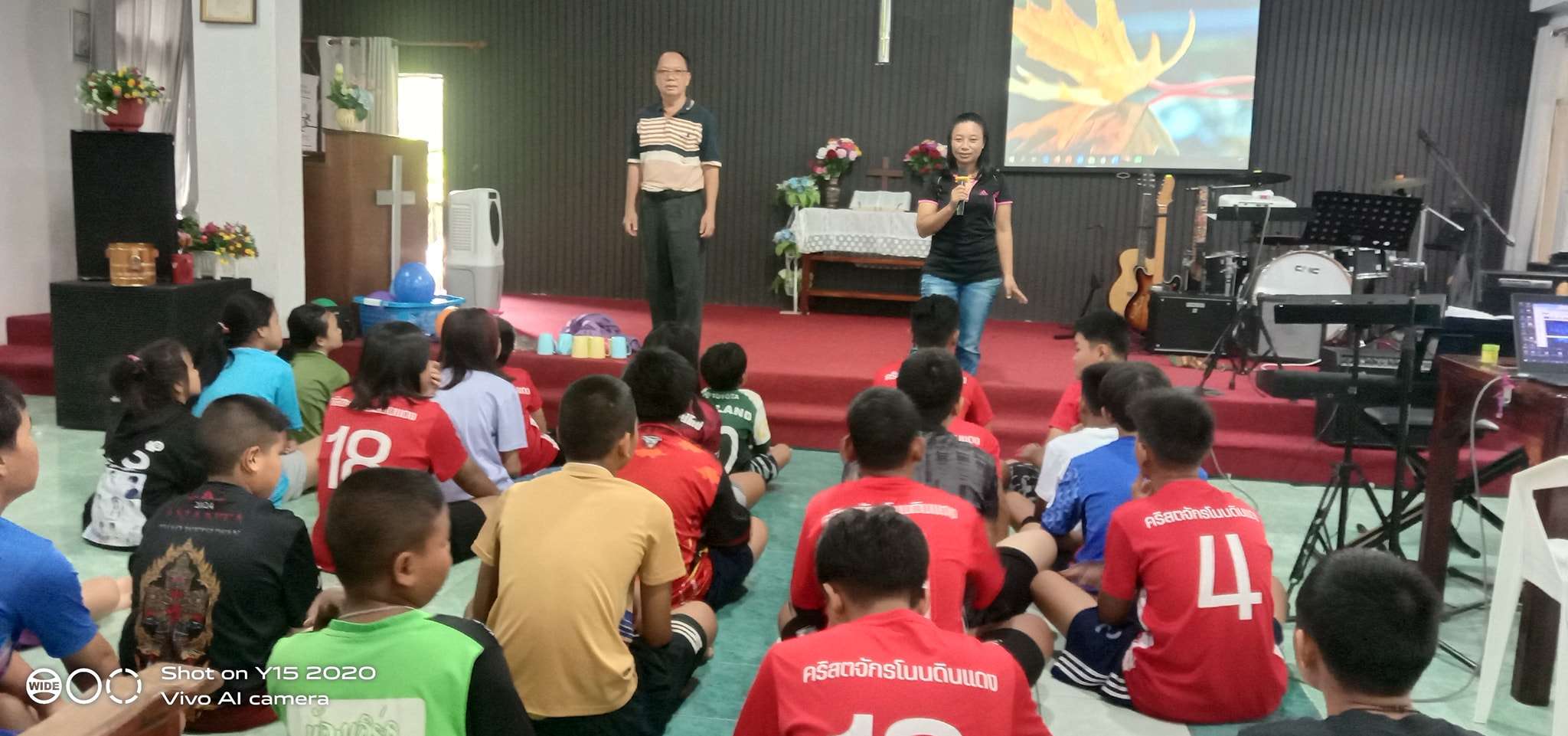 Worship together before practice
