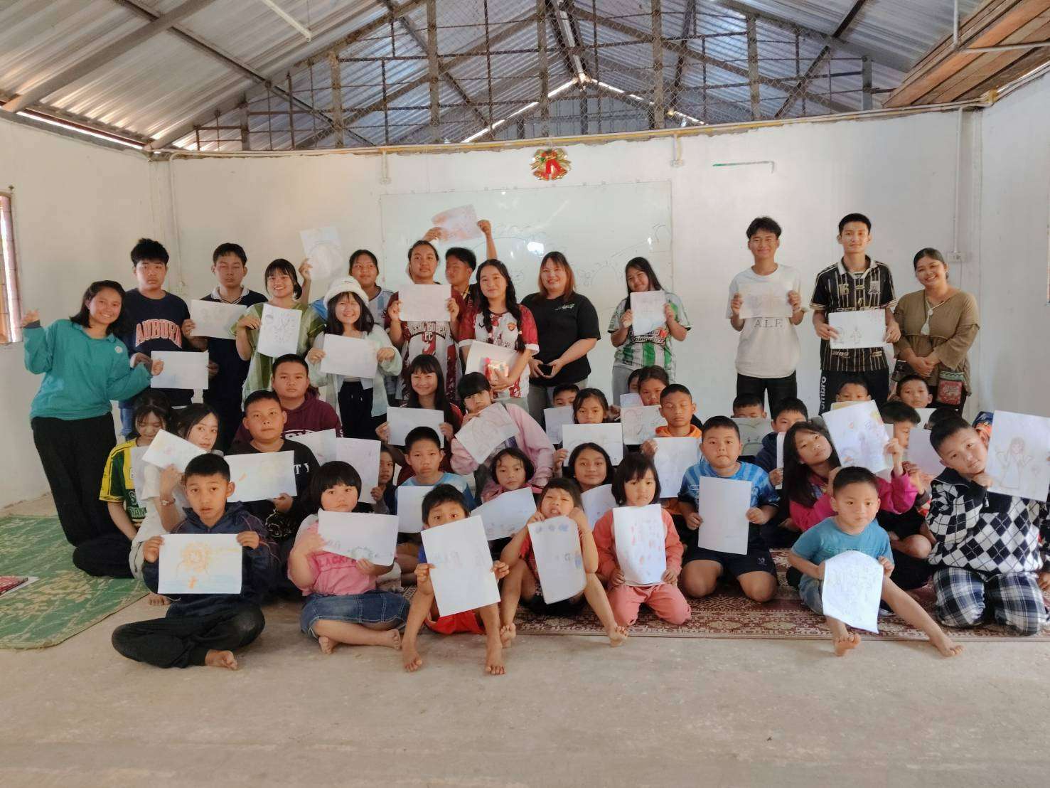 The children show off the work they had learned.