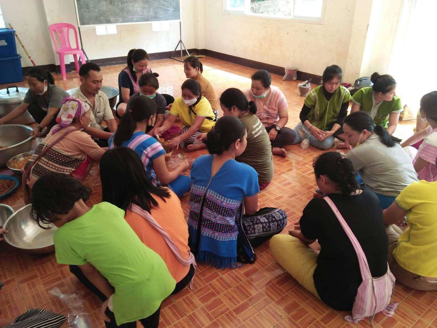 Youth and parents gather together before the session begins