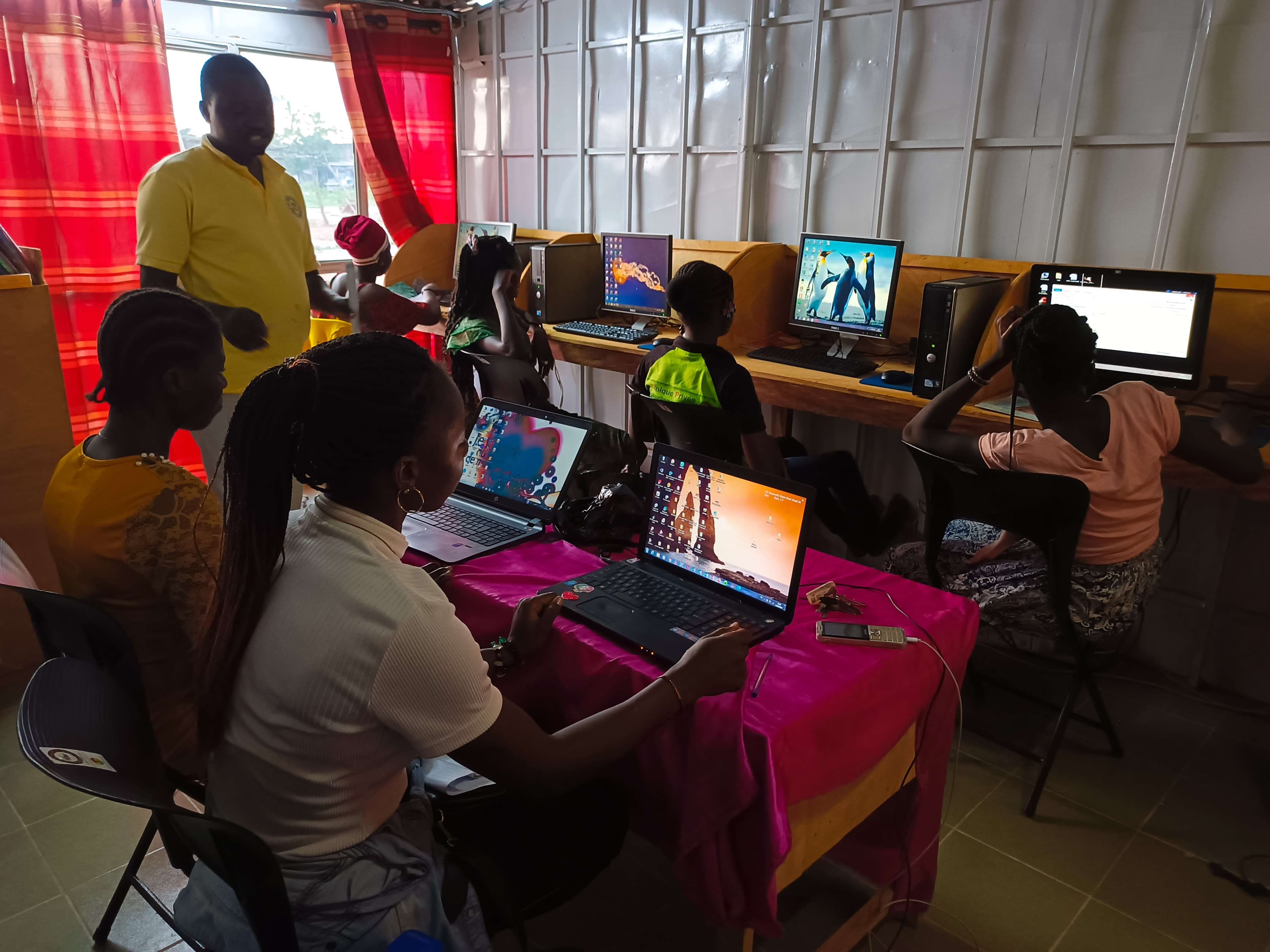 Young people at a training session