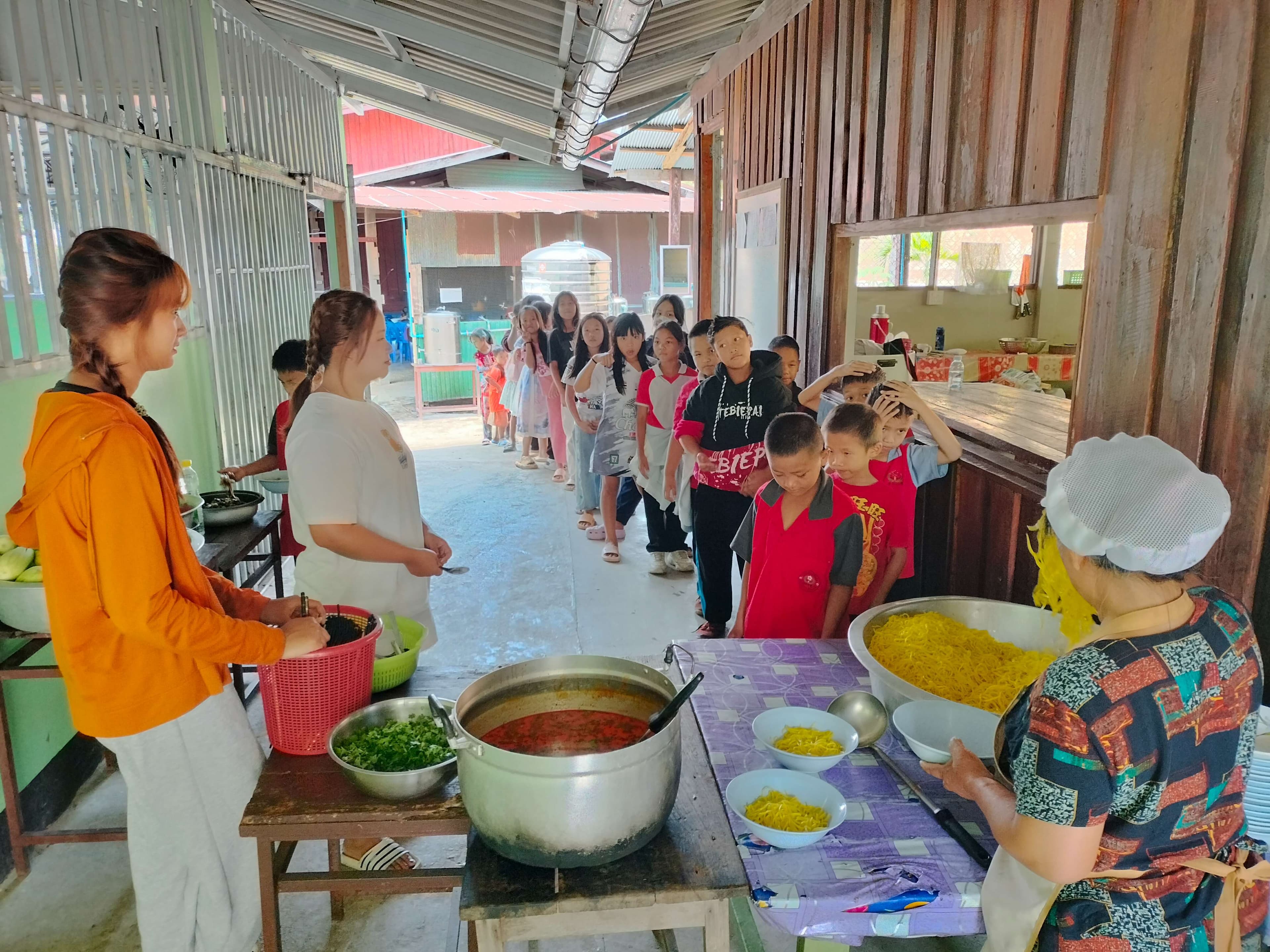 The cook was happy to make everyone's favorite dish, Khao Soi Chicken.