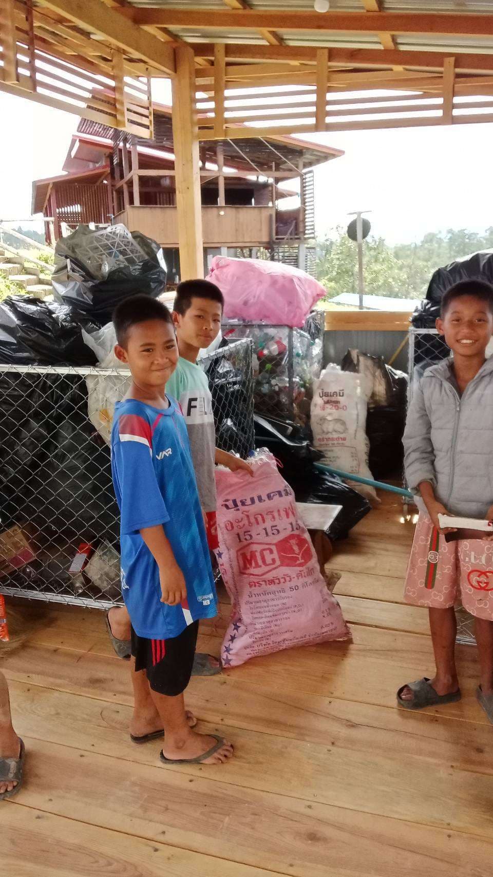 Children often seek to earn income by collecting recyclable materials to help support themselves and their families.