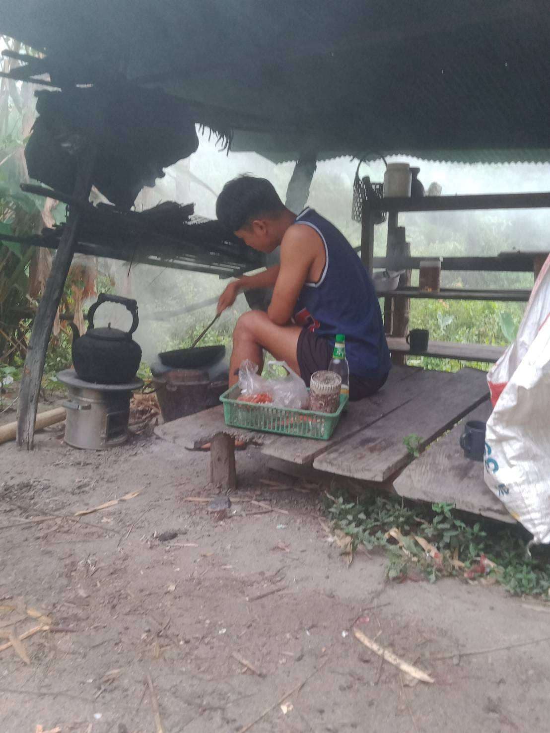 Children often have to prepare meals with whatever limited food resources are available to them