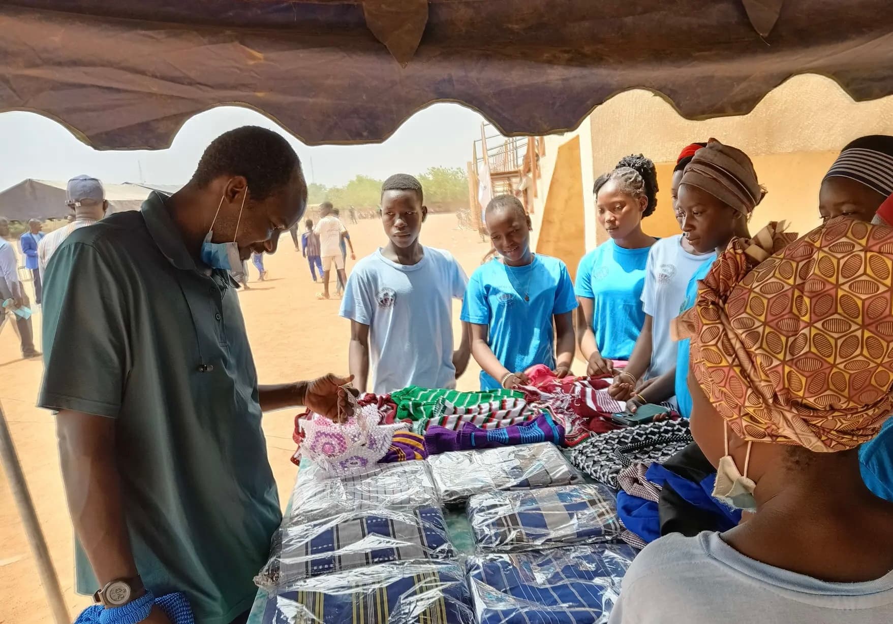 Learning how to sell their goods locally