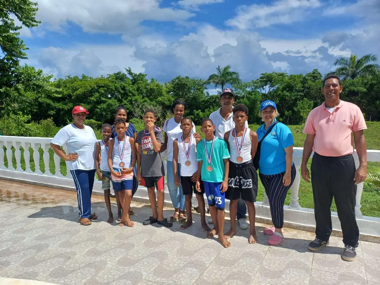 Kids at their local church in the DR.